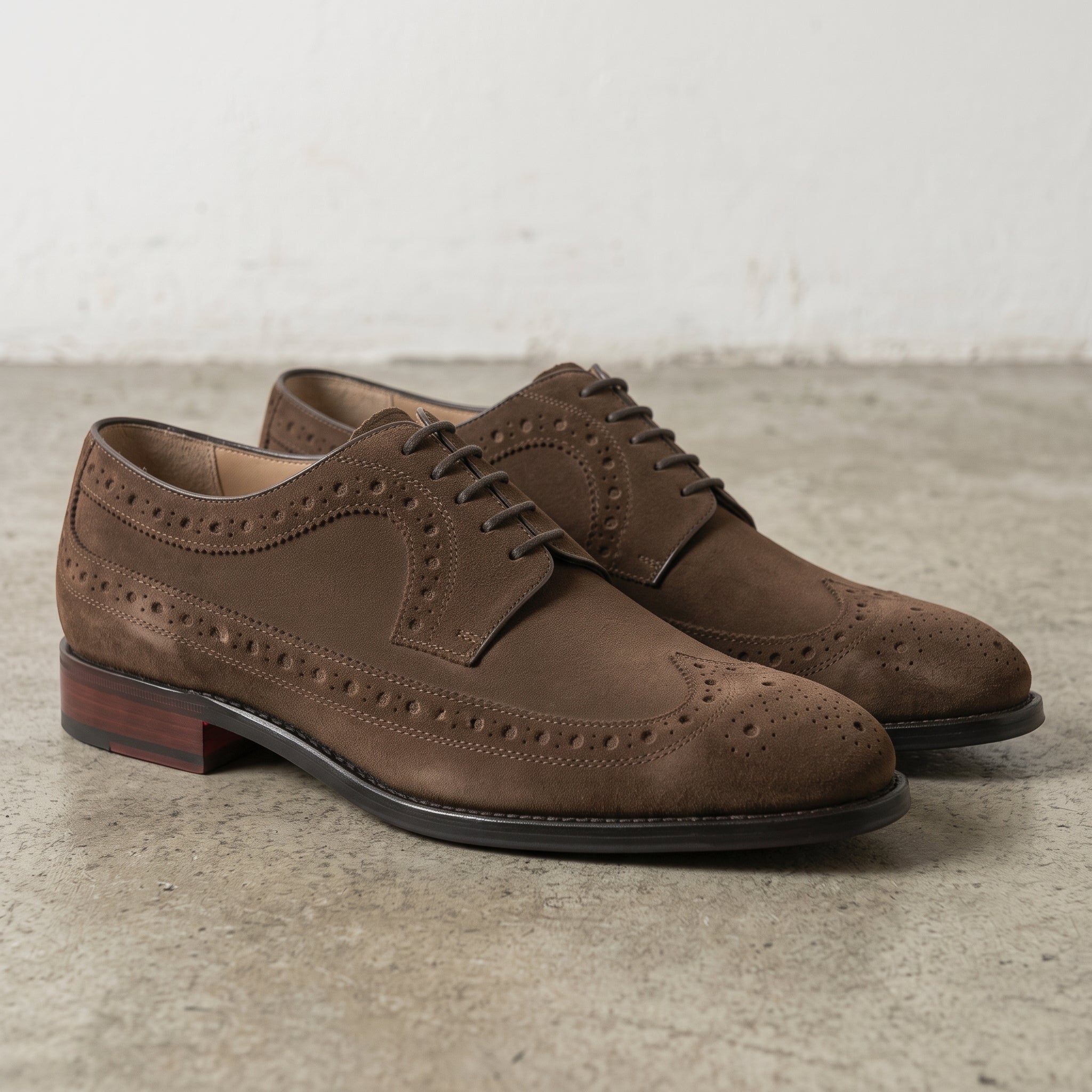 Brown Wingtip Suede Derby — Hobart