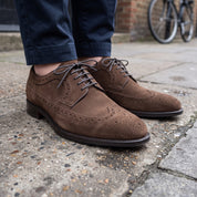 Brown Wingtip Suede Derby — Hobart