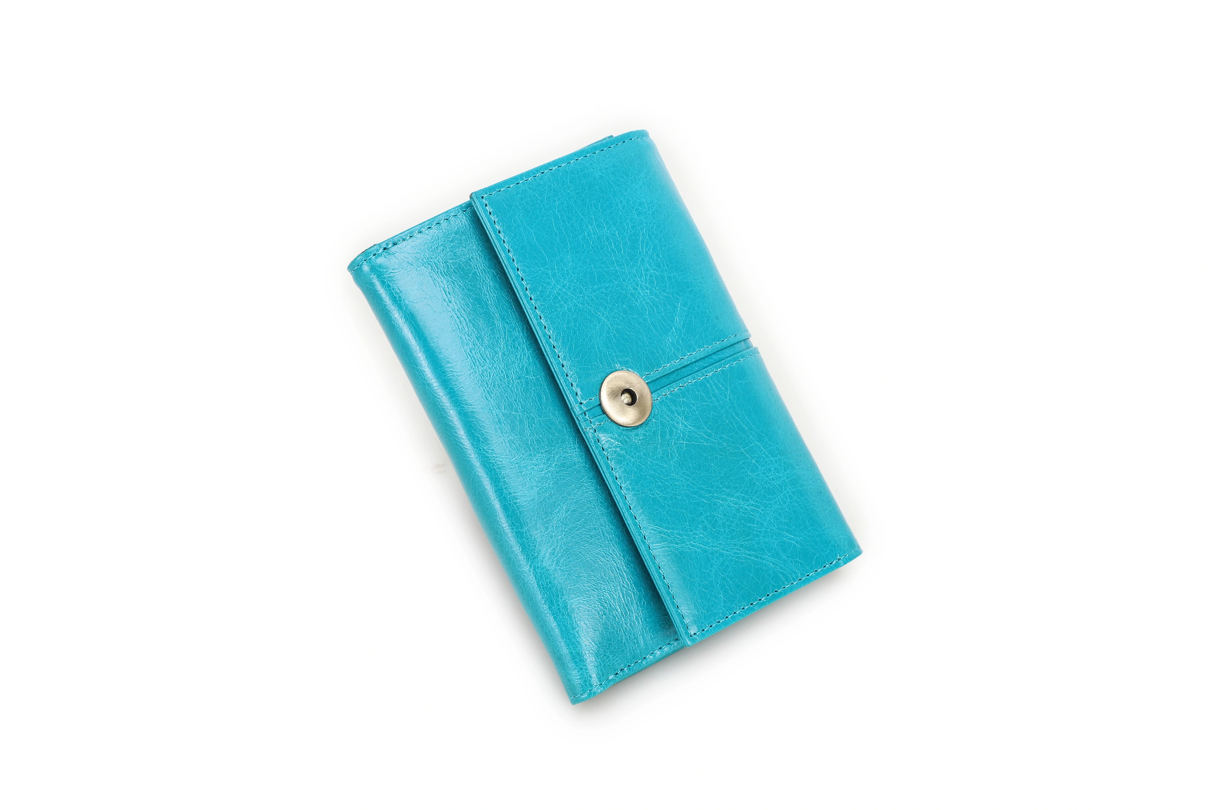 Genuine Leather Zipper Coin Pocket Trifold Wallet