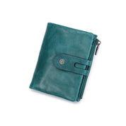 Women's Leather Wallet with Airtag Slot & Card Organizer
