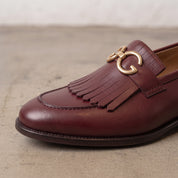 Men's Burgundy Leather Bit Loafers — Lyme