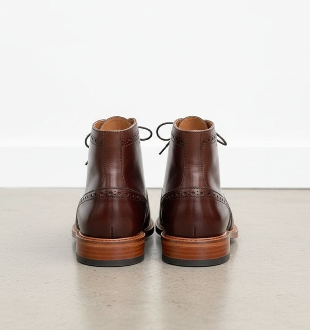 Burgundy Brown Leather Lace Up ankle dressBoots - GOODYEAR WELTED Sole Rebels Market Burgundy Brown Leather Lace Up ankle dressBoots - GOODYEAR WELTED Sole Rebels Market