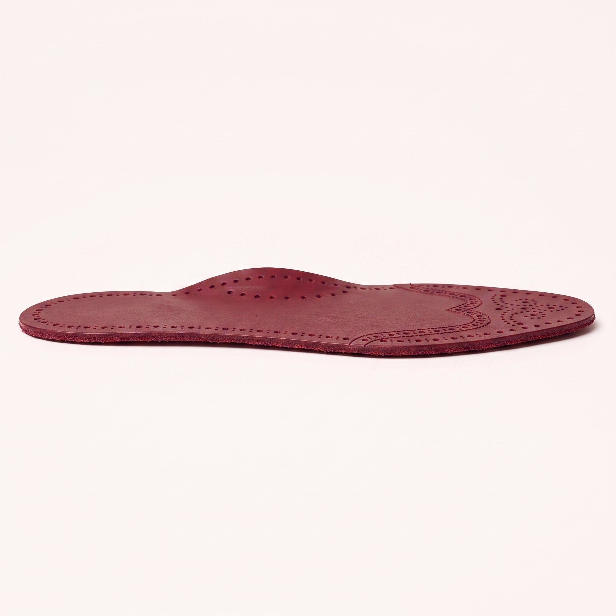 Burgundy Wingtip Brogue Full-Grain Leather Insoles — Bassett