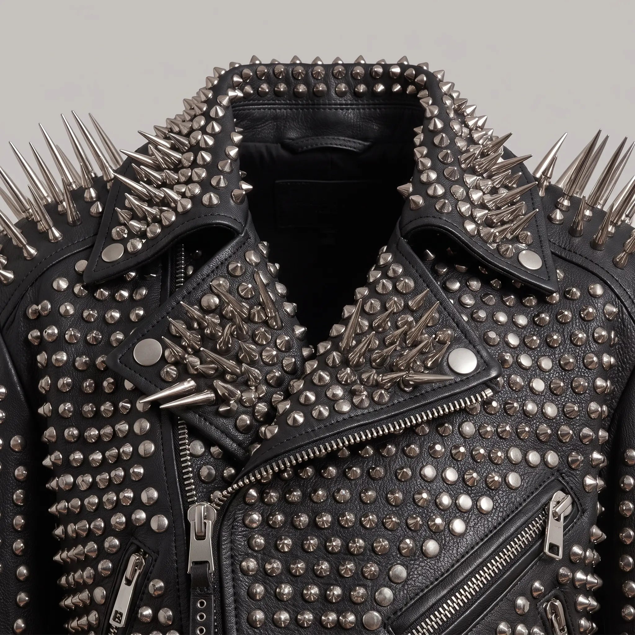 Women's Black Cropped Leather Perfecto Biker Jacket — Ayrton