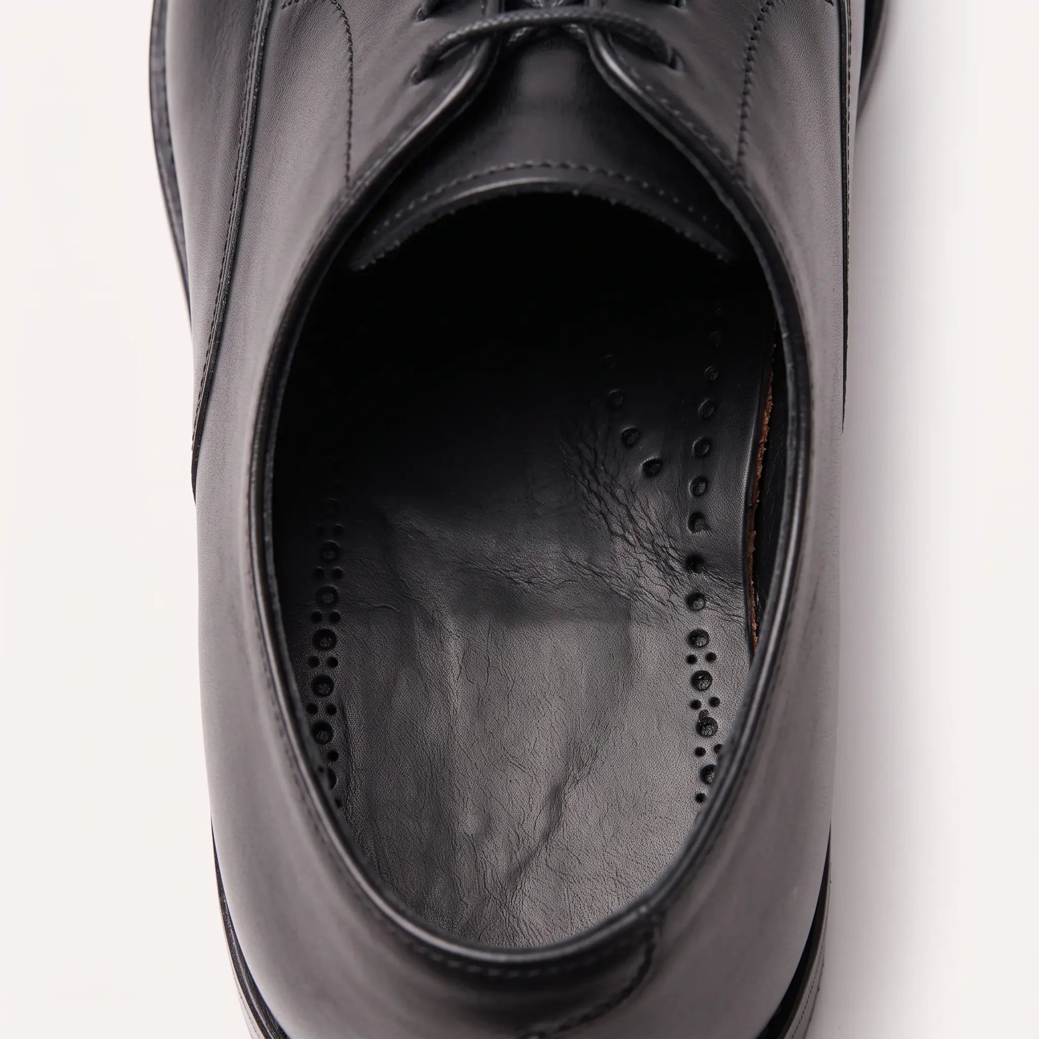 Black Wingtip Brogue Full-Grain Leather Insoles — Bassett