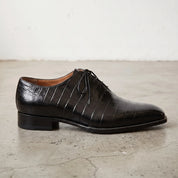 Men's Black Alligator-Embossed Leather Oxfords — Ashridge