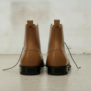 Men's Tan Cap-Toe Leather Boots