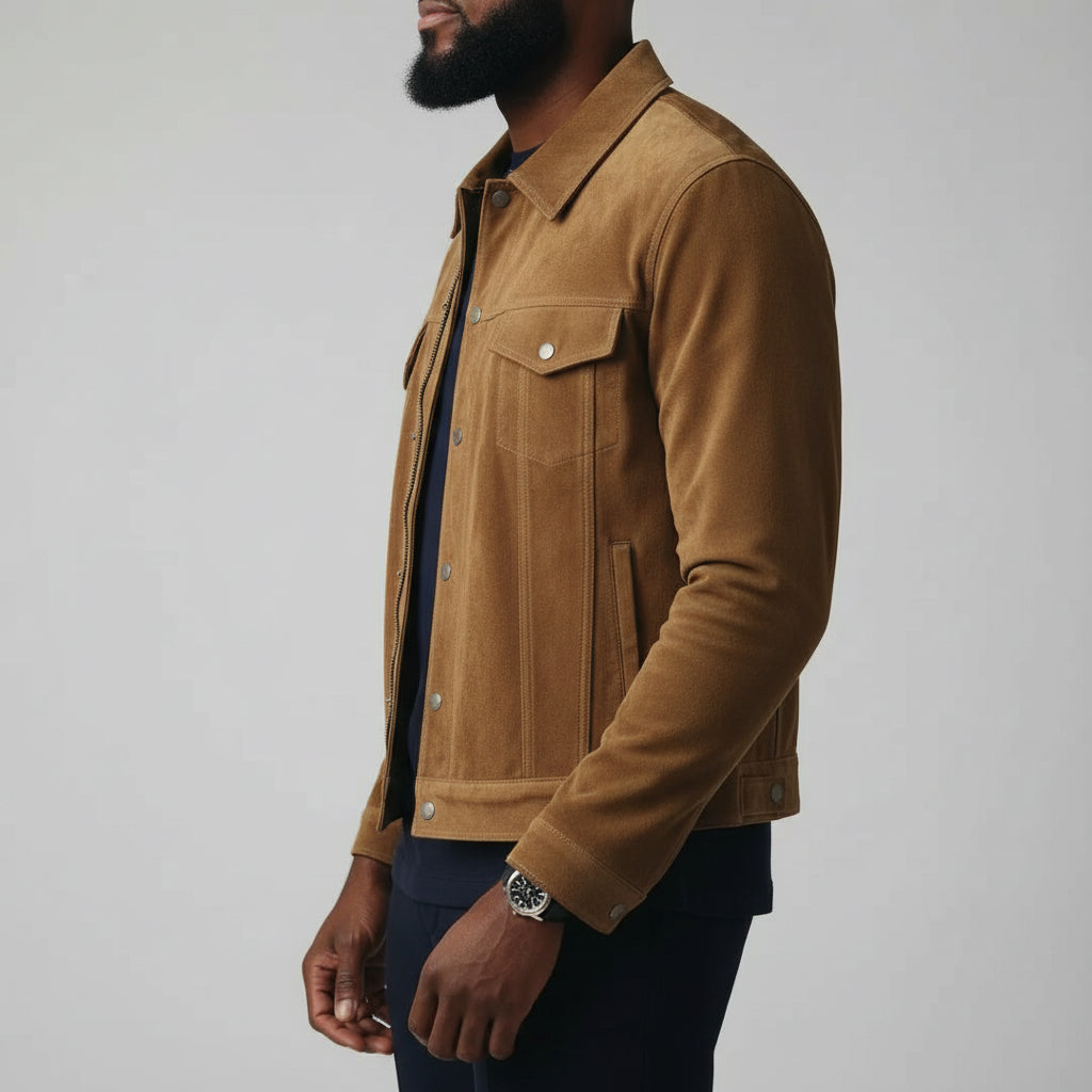 Men's Trucker Suede Jacket