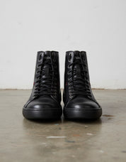 Calf Geniune Leather Men's Extra Protection Toe Biker Sneakers - front-view