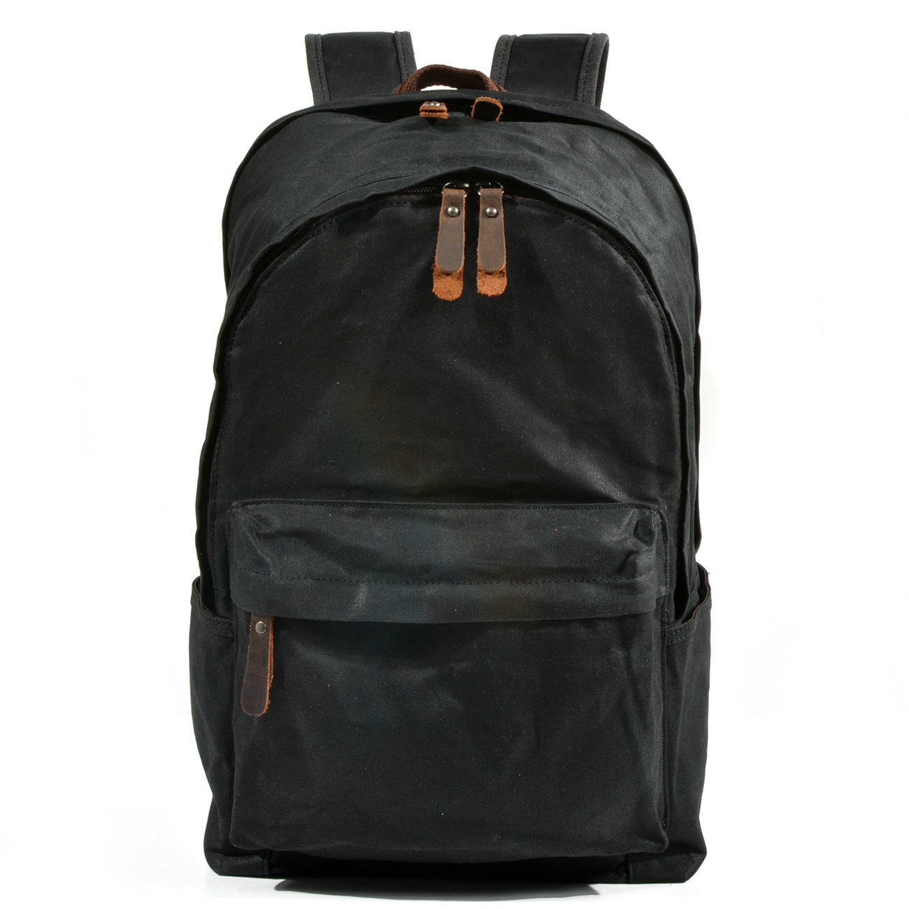 Handmade Waxed Canvas Backpack for Men - Waterproof Outdoor Camping Bag