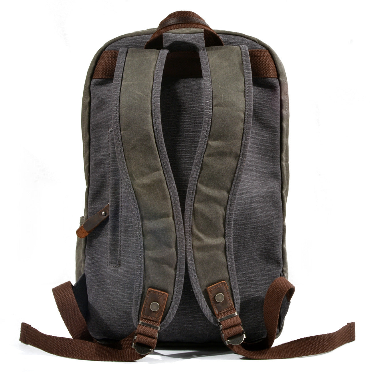 Handmade Waxed Canvas Backpack for Men - Waterproof Outdoor Camping Bag