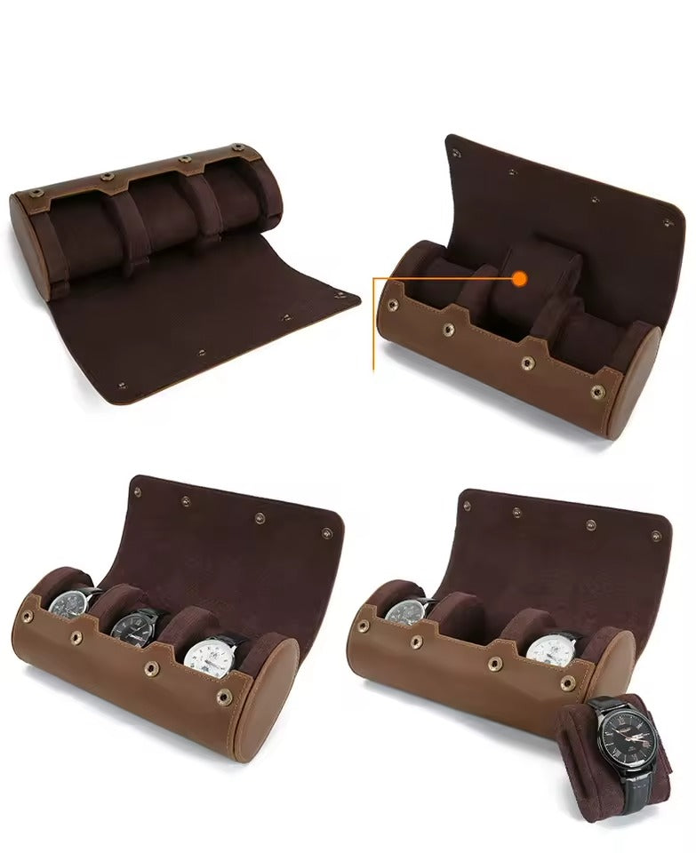 Handmade Genuine Leather 3 -Watch Case
