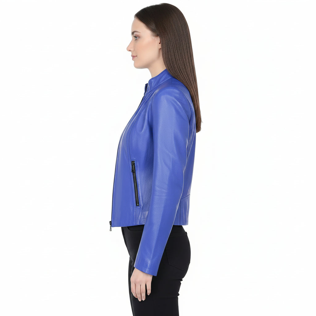 Women's Handmade Moto Leather Jacket