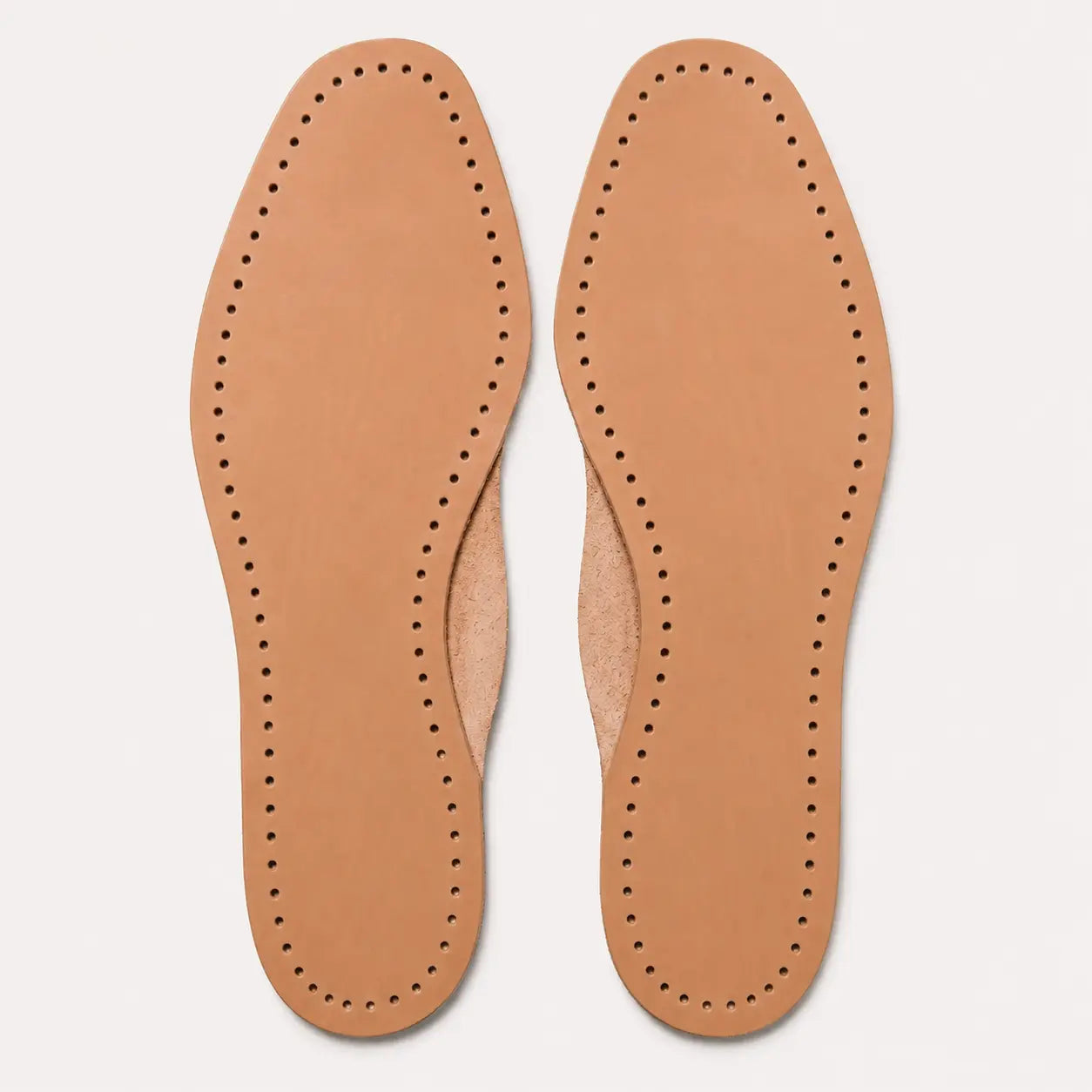 Light Brown Perimeter-Punched Full-Grain Leather Insoles — Aynesworth