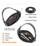 Mini Leather Bucket Bag for Women- Full Grain Handbag & Purse