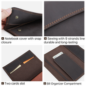 Handmade Vegetable Tanned Leather A5 Journal Notebook Cover