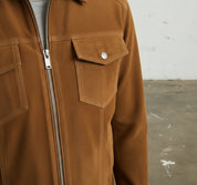 Men's Handmade Trucker Suede Jacket