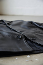 Men's Handmade Car Coat Leather Jacket