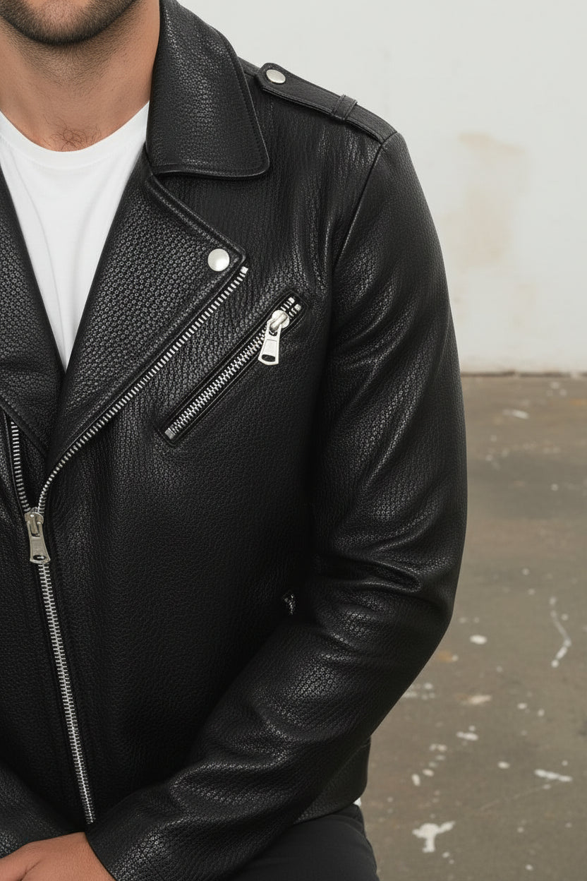 Men's Handmade Moto Leather Jacket