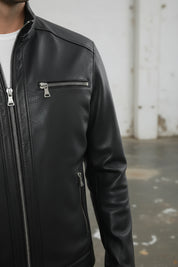 Men's Handmade Racer Leather Jacket