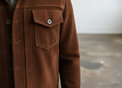 Men's Handmade Trucker Suede Jacket