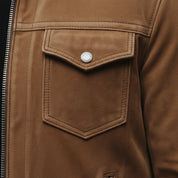 Men's Handmade Trucker Suede Jacket