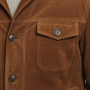 Men's Handmade Field Jacket Suede Jacket
