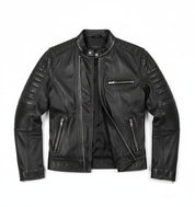 close-up-lay-flat - Men black brando leather jacket, Black biker jacket, Motorcycle jacket mens