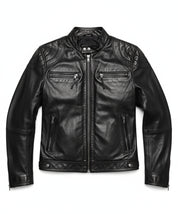 close-up-lay-flat - Mens Fashion Black Leather Jacket, Men Biker Leather Jacket, Jacket For