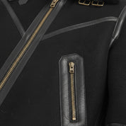 close-up-leather - Handmade Men Black Suede Leather Jacket , motorcycle fashion Jacket