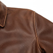 close-up-leather - Handmade Mens Antique brown Leather Jacket. Brown Fashion biker leather Jacket