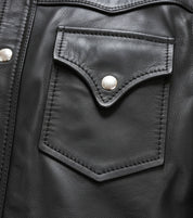close-up-leather - Men Black Leather Slim fit Jacket with Cargo pockets, Men Fashion Jackets