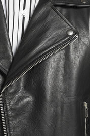 close-up-leather - Men Black Motorcycle Leather Jacket Leather Jacket, Leather Jackets
