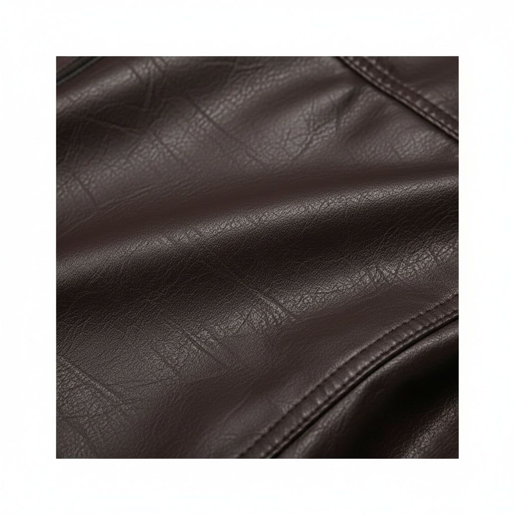 close-up-leather - Men Brown Leather Jacket, Biker Jacket for Men, Winter Leather Apparel