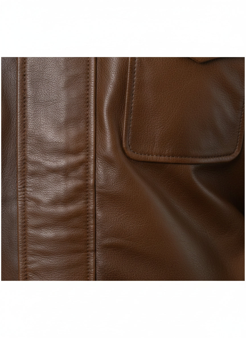 close-up-leather - Men Brown Real Leather motocycle Jacket, Men Antique Brown Biker Jacket