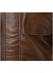 close-up-leather - Men Brown Real Leather motocycle Jacket, Men Antique Brown Biker Jacket