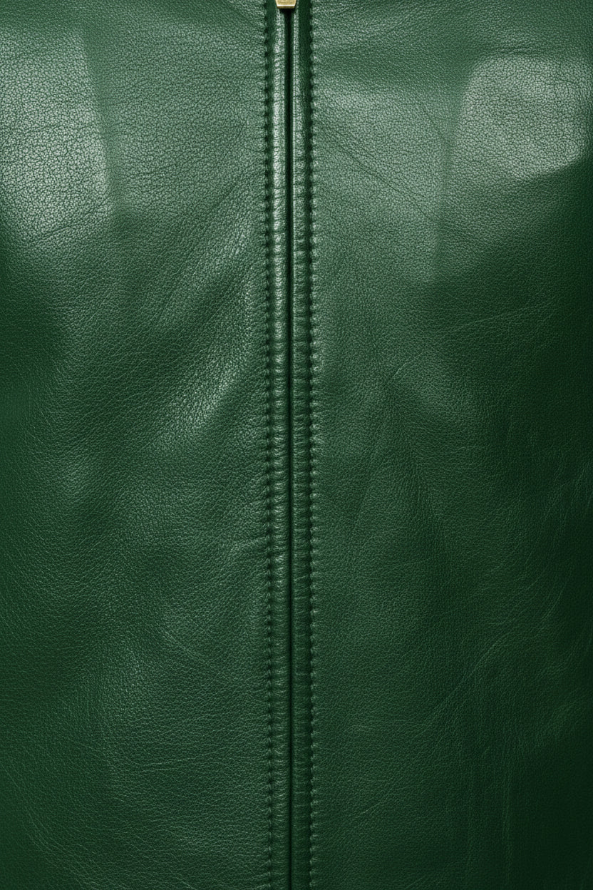 close-up-leather - Men Green leather slim fit jacket, Men biker jacket, Motorcycle jacket men