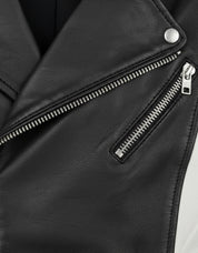 close-up-leather - Men two tone biker jacket, Men black and white fashion jacket