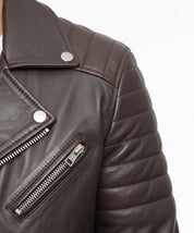 close-up-leather - Mens Biker Leather Jacket, Men Fashion Black Motorcycle Jacket, Jackets