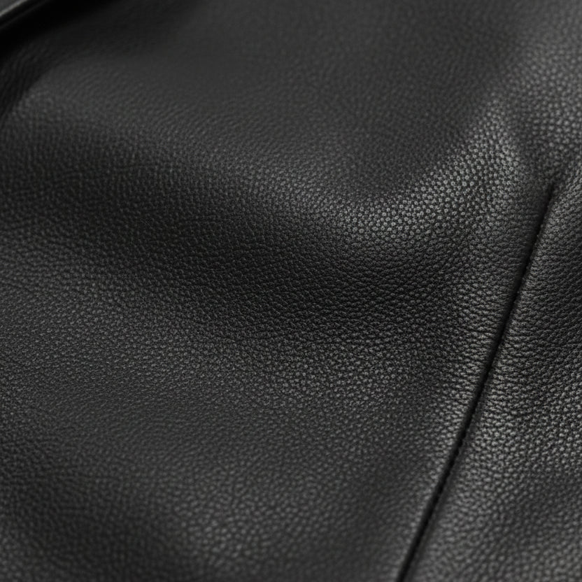 close-up-leather - Men's Blazer Leather Jacket, Leather Sport Coat, Tailored Leather Blazer, Men's Leather Jacket