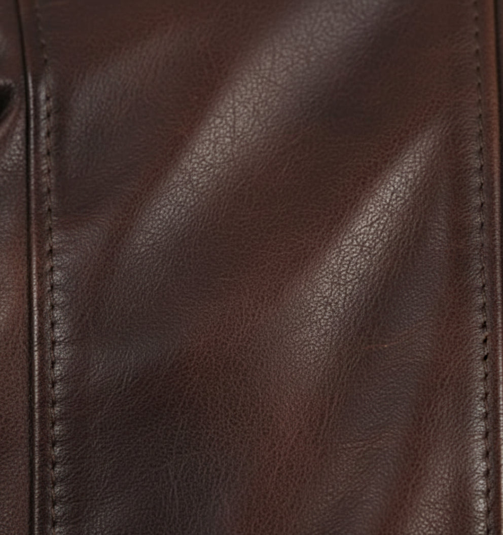 close-up-leather - Mens Brown Leather Jacket, Brown Quilted Genuine Lambskin Biker jacket