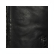 close-up-leather - Men's Cafe Racer Leather Jacket, Black Leather Jacket, Distressed Leather Jacket, Slim Fit Leather Jacket
