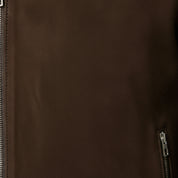 close-up-leather - Men's Cafe Racer Suede Jacket, Suede Biker Jacket, Suede Motorcycle Jacket, Men's Racer Style Jacket