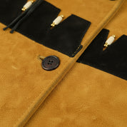 close-up-leather - Men's Cowboy Suede Leather Jacket with Fringes and Beadwork