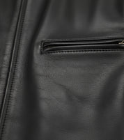 close-up-leather - Men's Easy Rider Leather Motorcycle Jacket