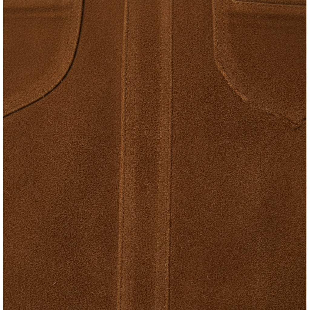 close-up-leather - Men's Handmade Suede Western Jacket, Button-Front Casual Coat, Vintage Style Leather Jacket
