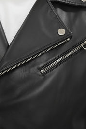 close-up-leather - Men's Moto Leather Jacket, Biker Jacket, Motorcycle Jacket, Leather Moto Jacket