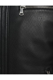 close-up-leather - Men's Racer Leather Jacket, Black Leather Jacket, Cafe Racer Jacket, Slim Fit Biker Jacket