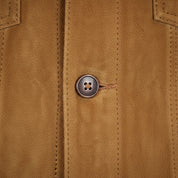 close-up-leather - Men's Tan Brown Suede Trucker Jacket