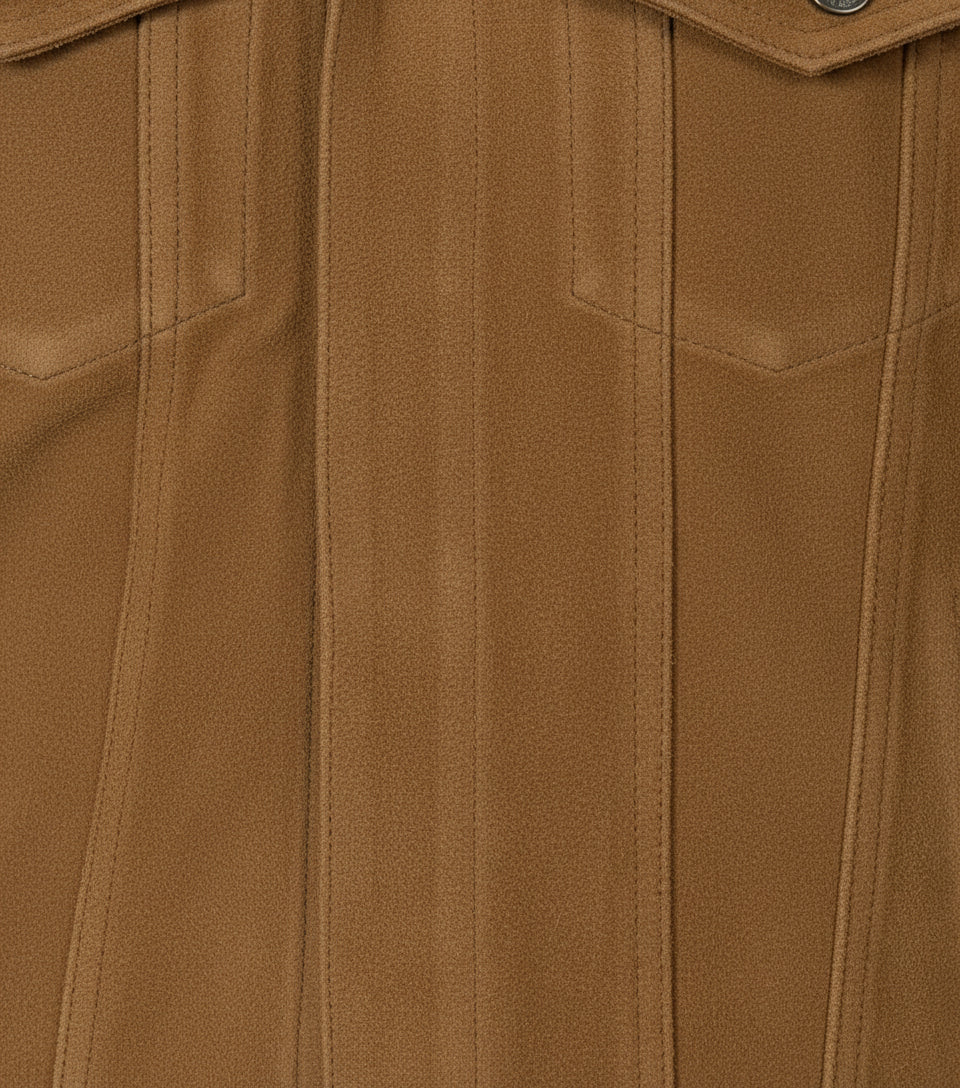 close-up-leather - Men's Trucker Suede Jacket, Casual Suede Jacket, Men's Suede Outerwear, Suede Trucker Jacket